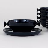 Complete tea service set and plates by Luigi Colani Zen, earthenware, Friesland, Germany, 1970s.