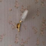 Pair of brass appliques and chissed glass