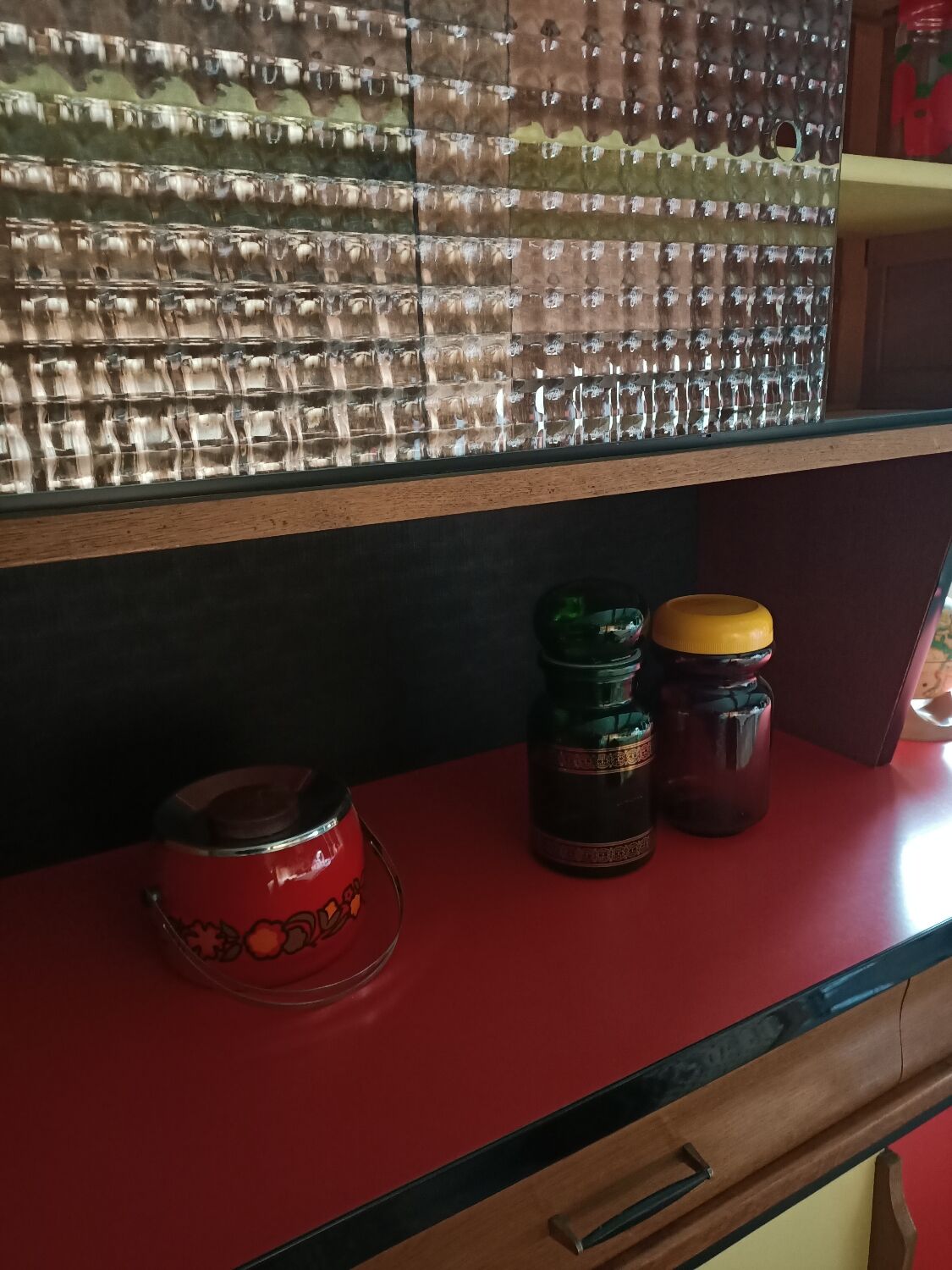 Formica and wood sideboard