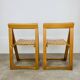 Paire de chaises pliantes par Aldo Jacober, bois, années 60