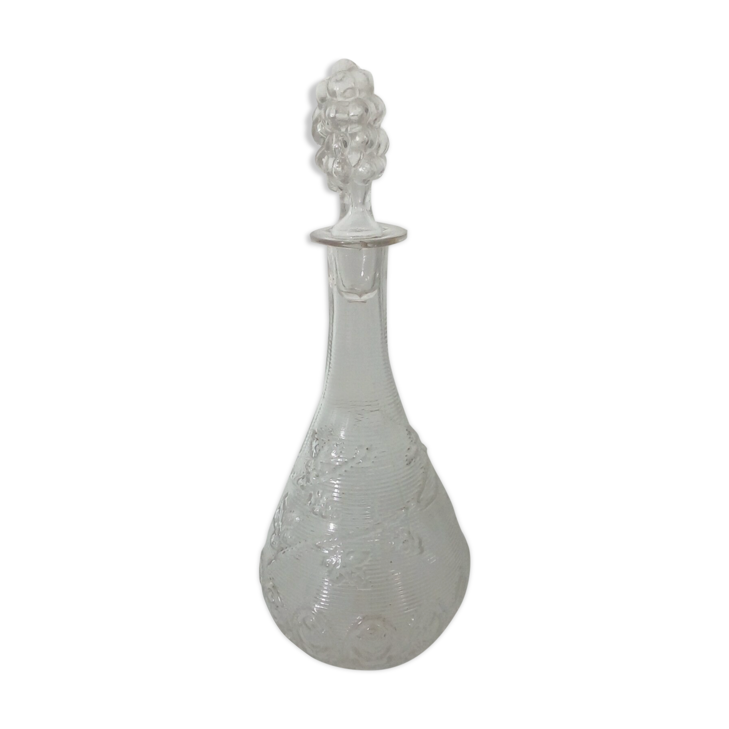Glass carafe mold art nouveau