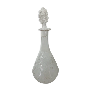Carafe en verre moulé Art Nouveau