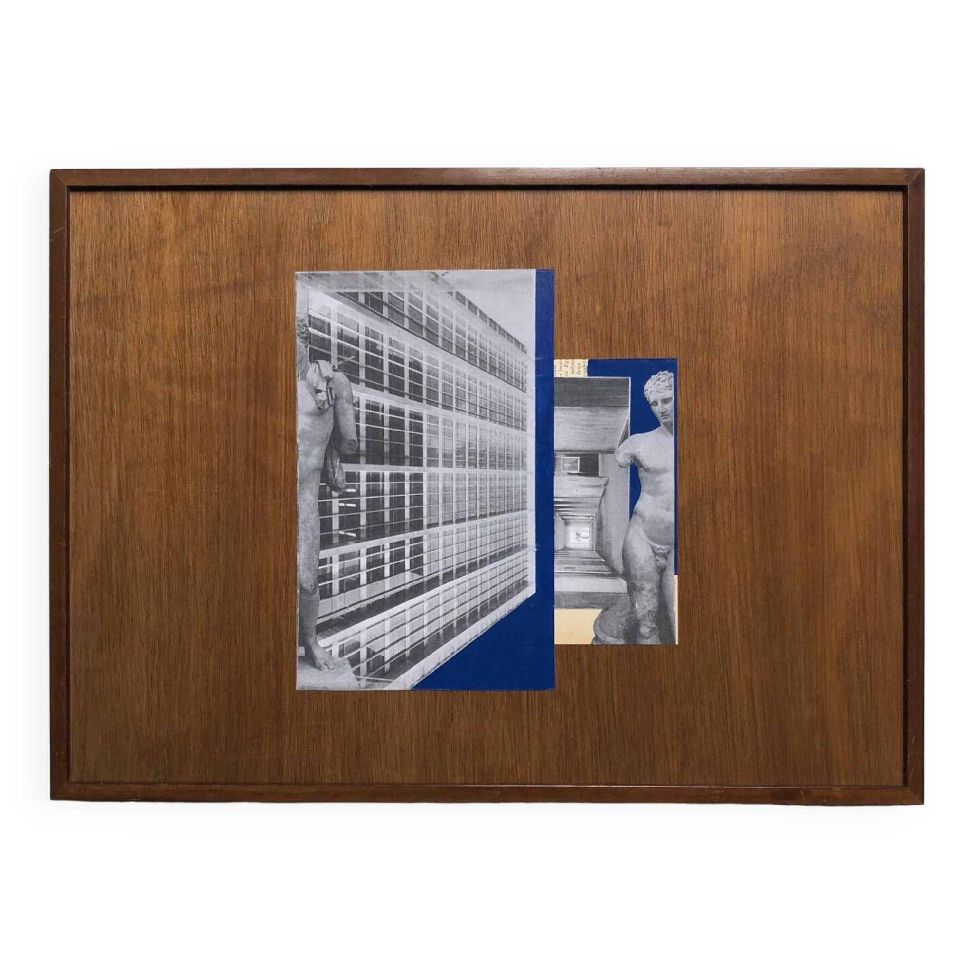 Framed abstract painting/collage