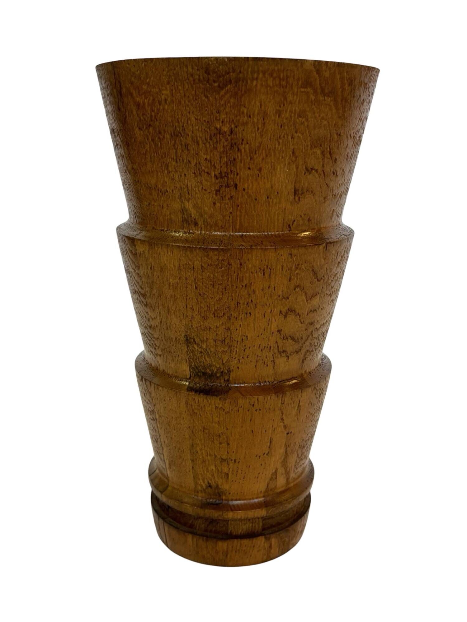 Vintage umbrella holder wooden basket storage 1960 minimalist design