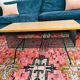 Black metal wood coffee table
