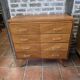 Vintage chest of drawers from the 60s in oak