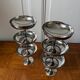 Set of 6 stainless steel footed bowls