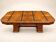Table extensible Art Déco – Placage ronce de noyer & métal chromé – Années