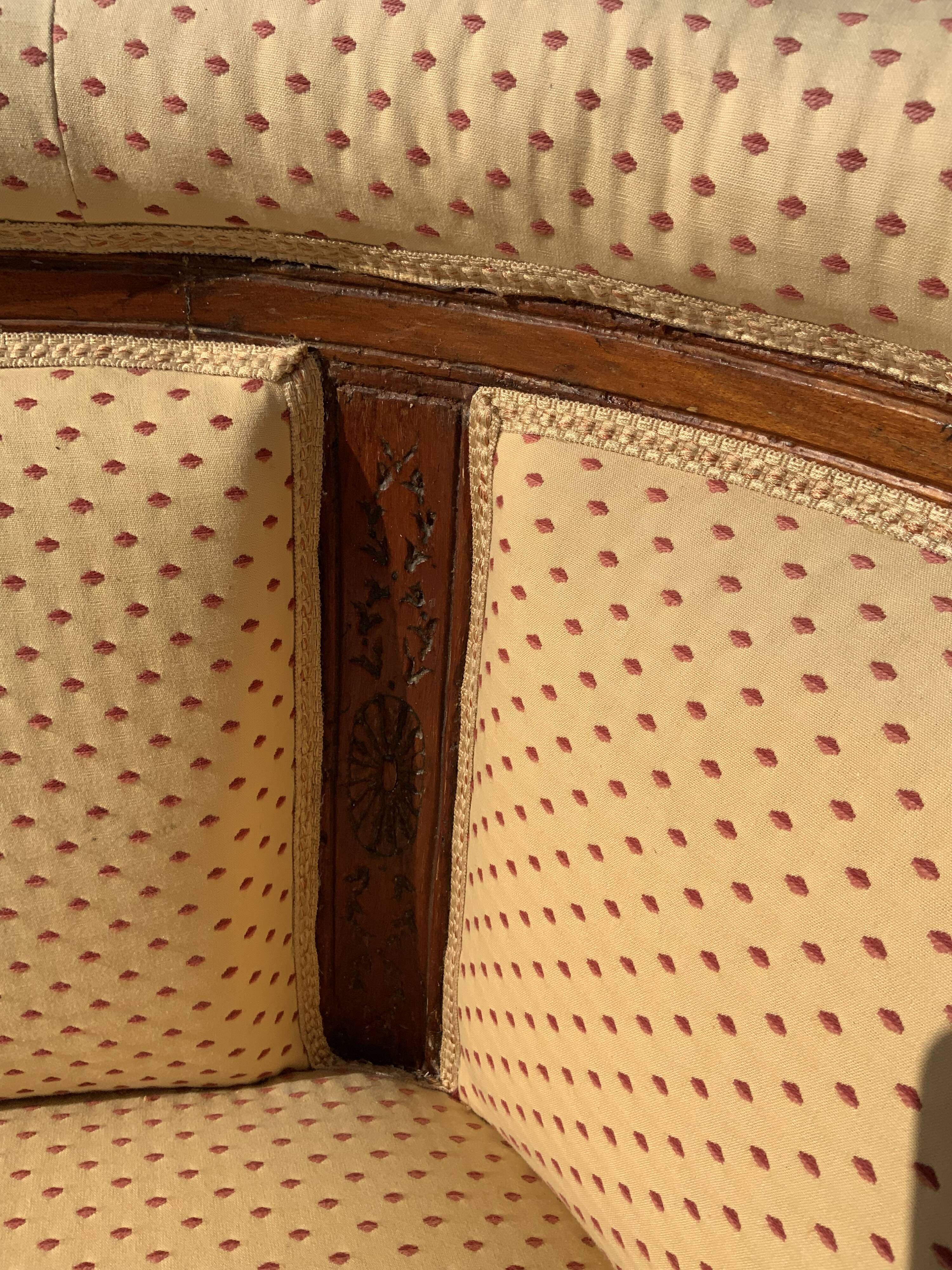 Antique Swedish sofa 3 seater late 1800s