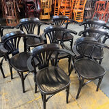 Set of 9 bistro armchairs