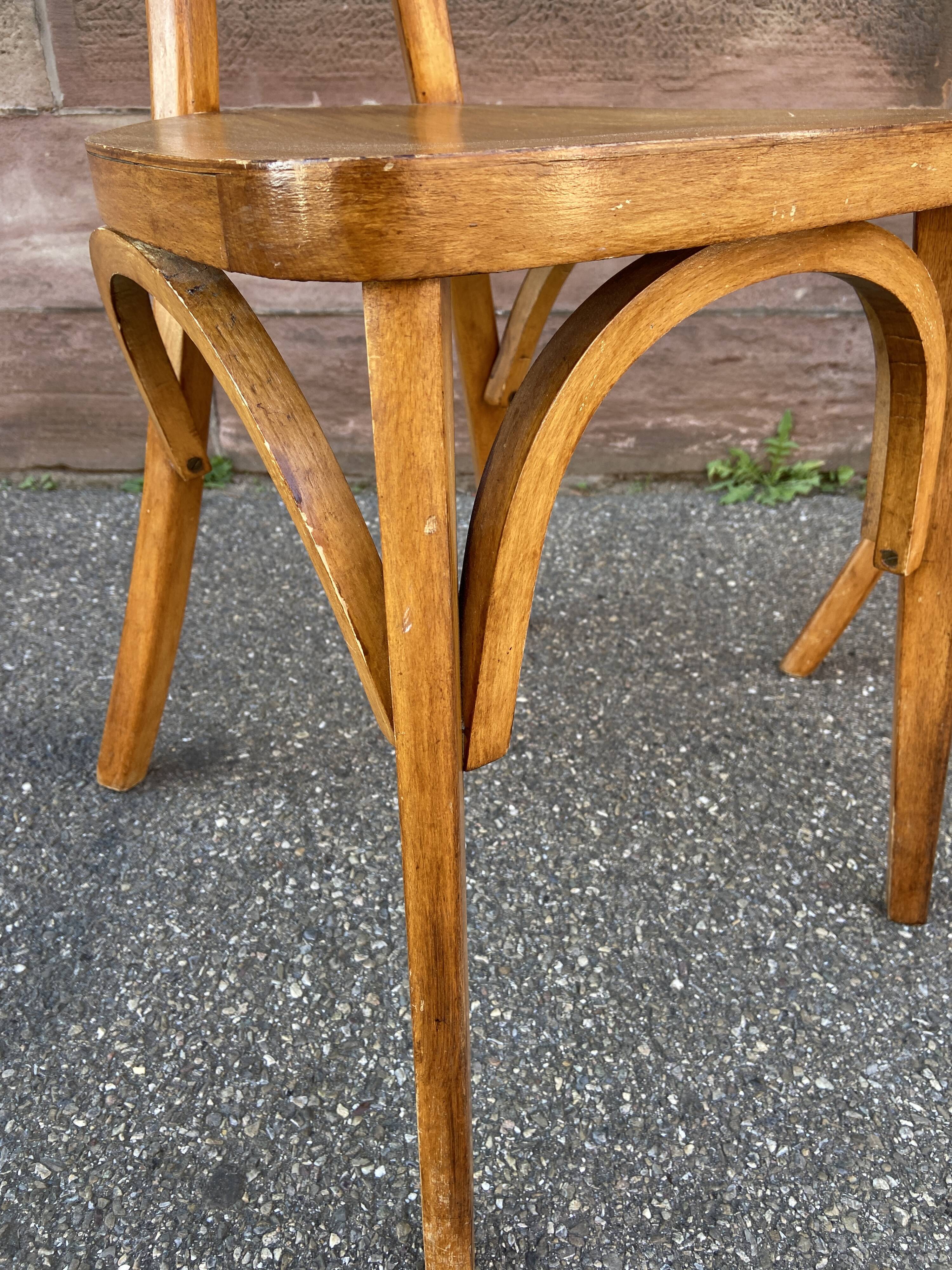 Pair of chairs bistrot banana model 1950s