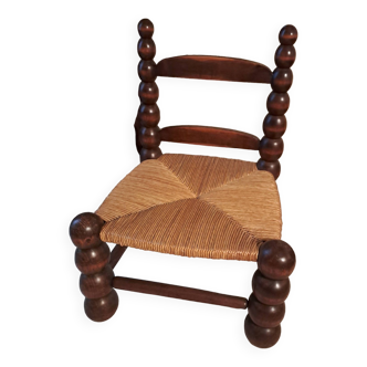 Petite chaise rustique ancienne chêne