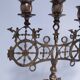 candelabrum decorative peacock wheels solid brass three lights