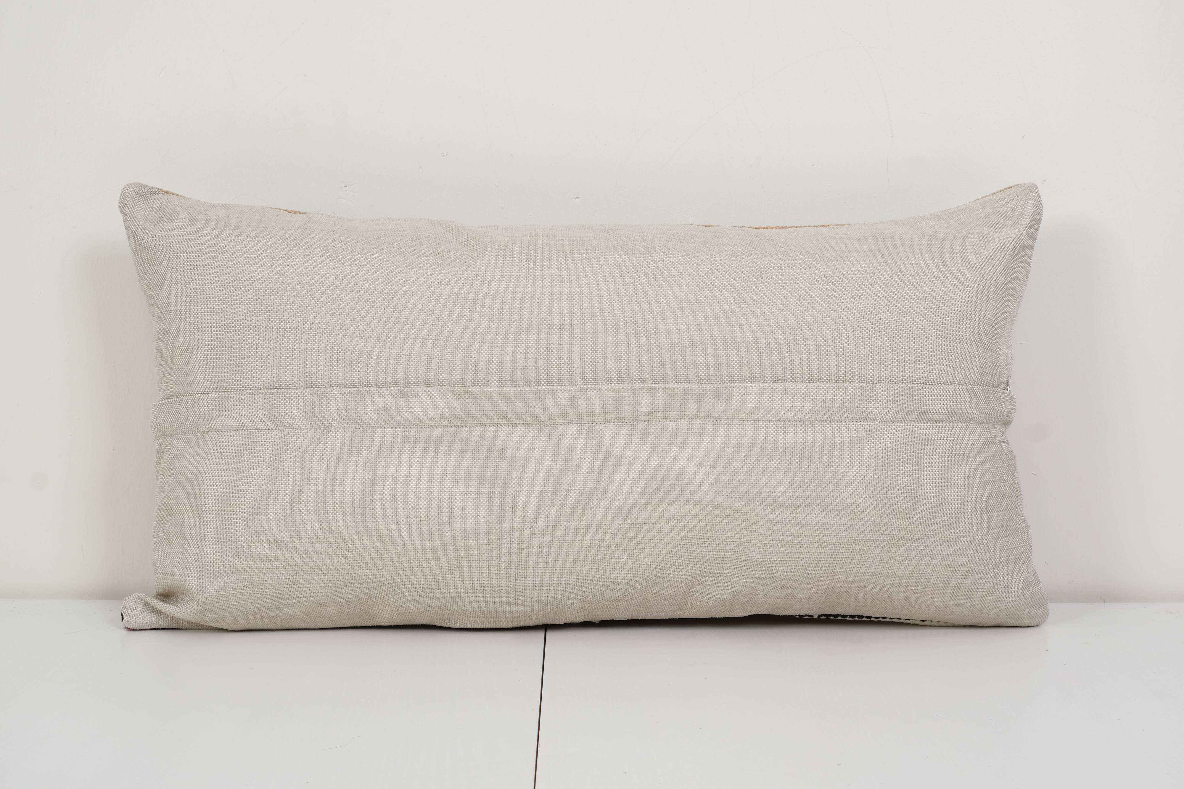 14" x 26" Oriental Boho pillow Kilim pillow cover Chair pillow Small Oblong, Turkish Lumbar Kilim