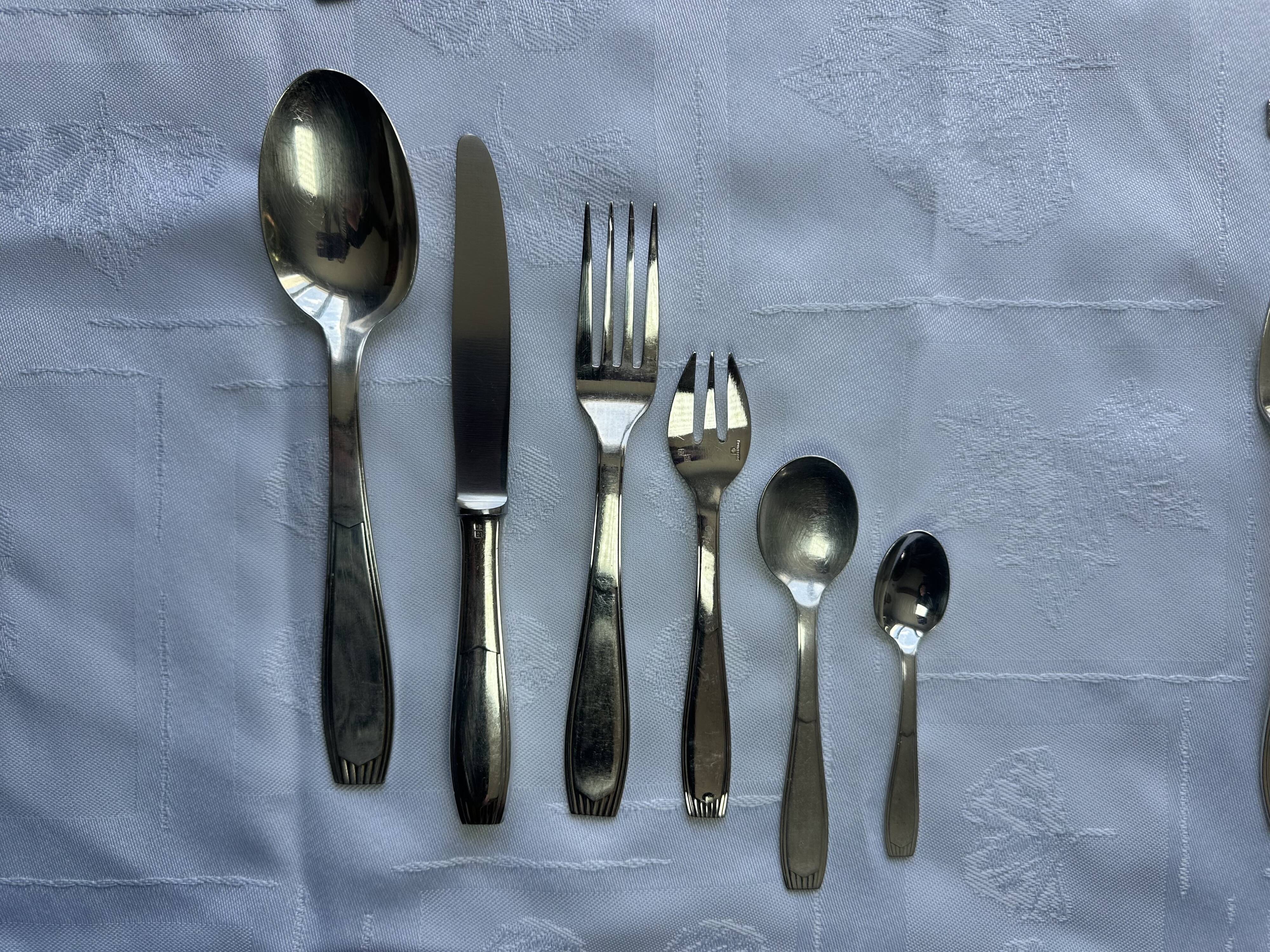 36-piece table service - 6 people - Christofle / Alfénide - 1970s