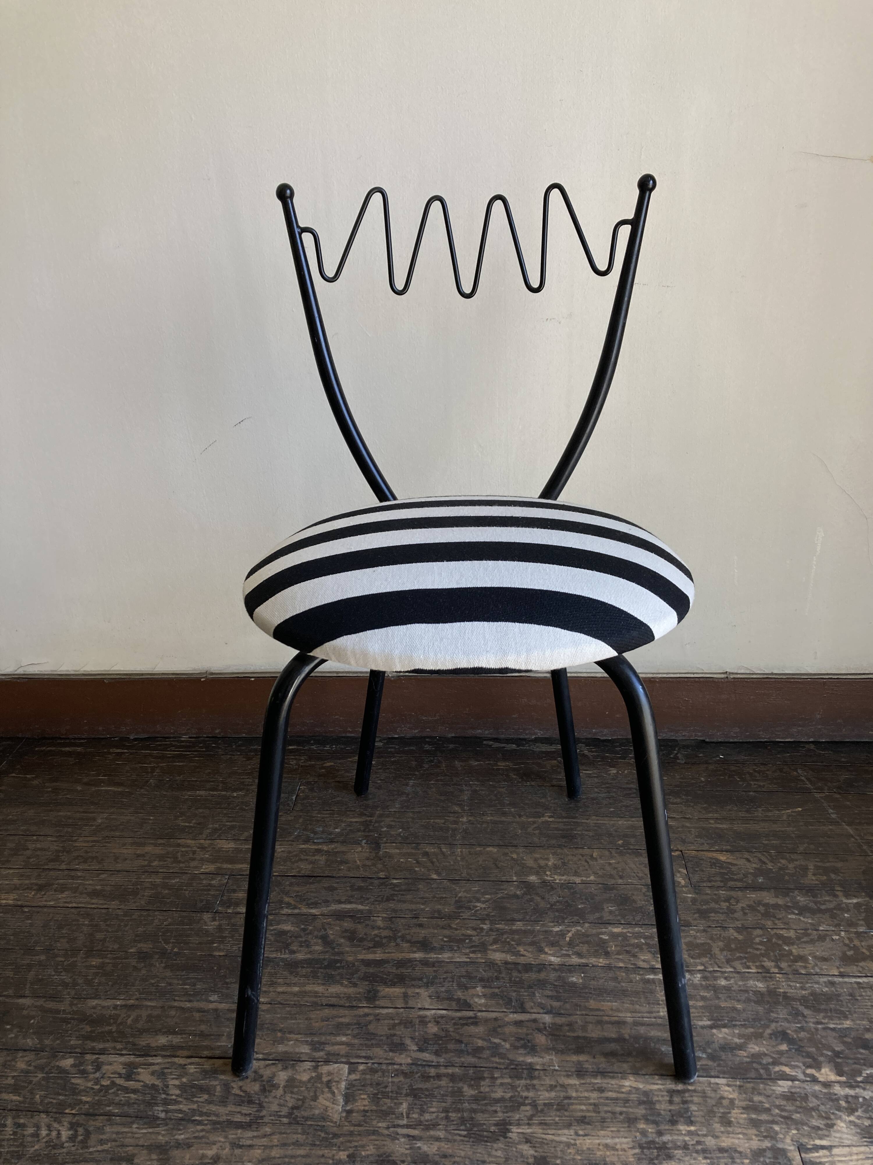Pair of Barbarian chairs, Italian work, 1980 by Garouste & Bonetti.