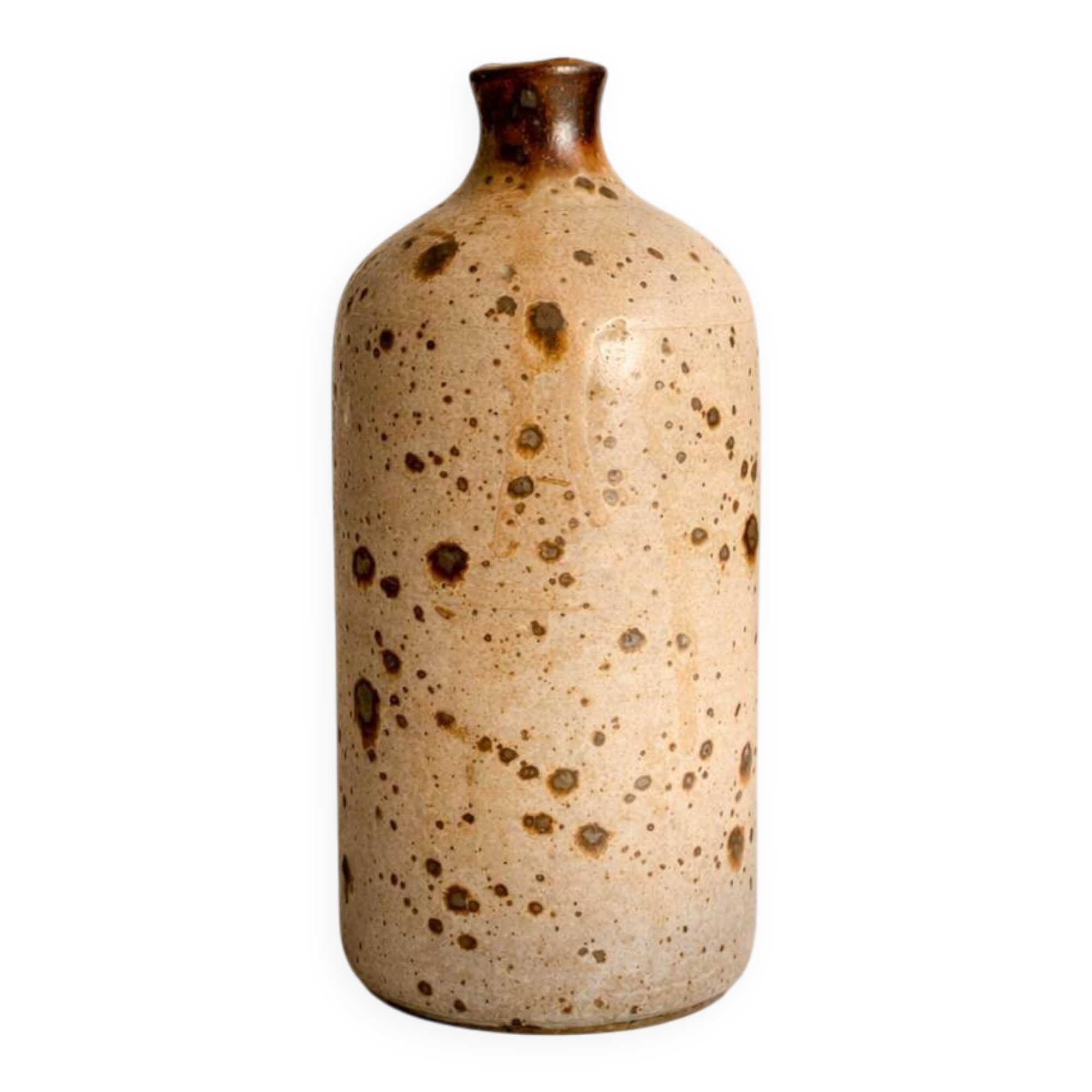 Vintage speckled stoneware vase