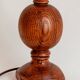 2 turned wooden lamp bases, 1940s-1960s