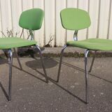 Set of 4 1970s Strafor-steelcase chairs