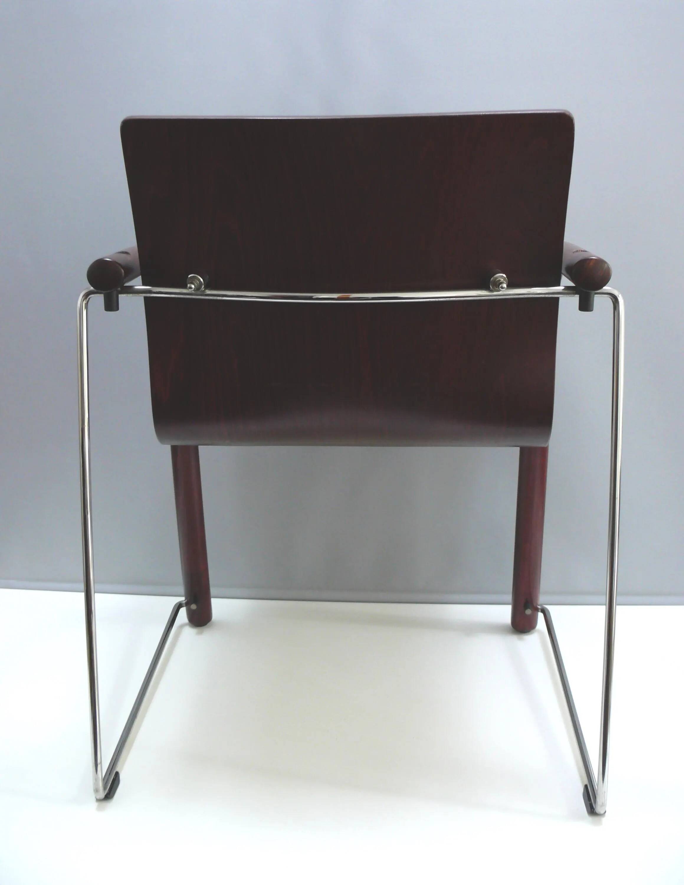 Set of 4 Thonet S 320 stackable chairs, 1980s
