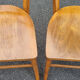 6 Luterma bistro chairs, blond wood, vintage, 50s