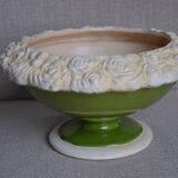 Fruit bowl in enamelled earthenware and sculpted biscuit