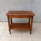 English-style cherrywood serving trolley