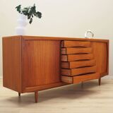 Buffet en teck, design danois, années 1970, fabricant : Dyrlund