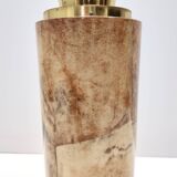 Turned Beech and Parchment Thermos / Jug by Aldo Tura for Macabo, Italy