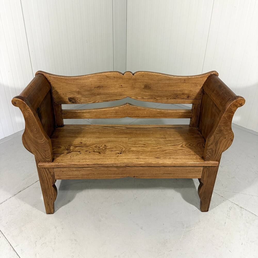 Antique oak bench in Biedemeier style 1860-1900