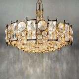 Exceptional 7-light chandelier - high-end Palwa - Gold-plated brass f