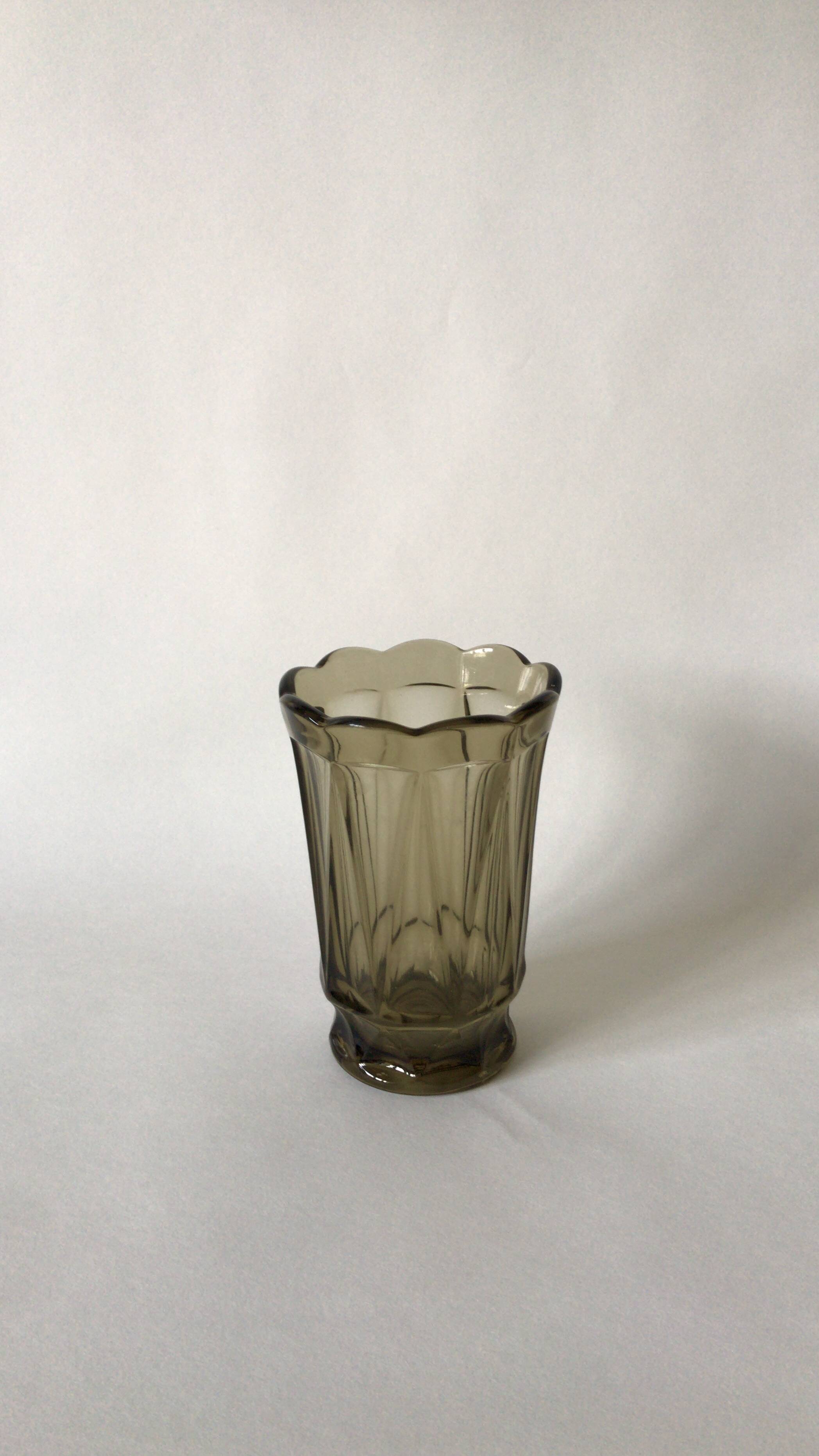 Small smoked glass vase from the 70s