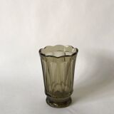 Small smoked glass vase from the 70s