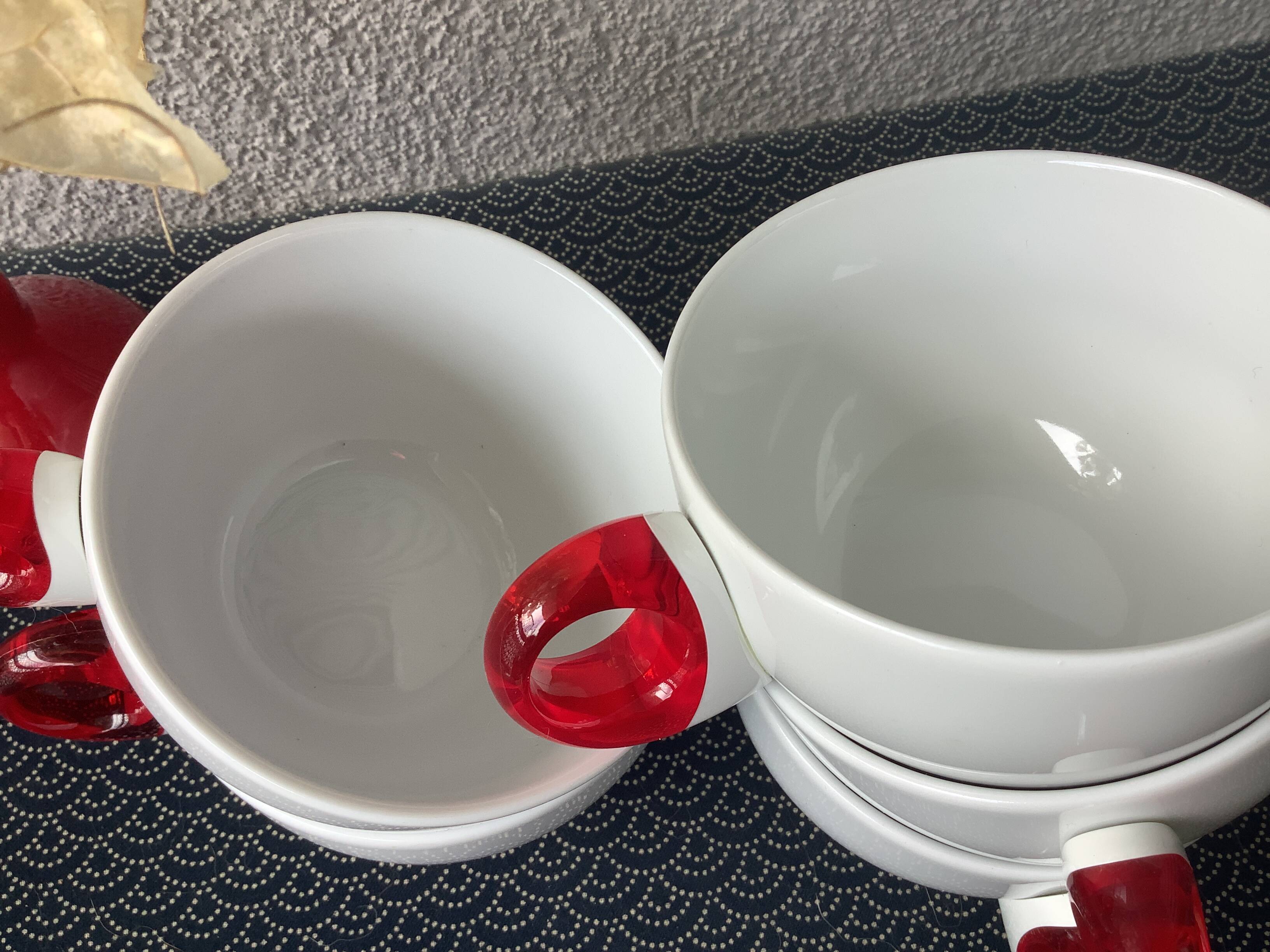 Guzzini porcelain breakfast cups