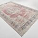 7x11 Vintage Soft Red & Blue Vintage Area Rug, 205x344 Cm