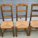 Série de 6 chaises paillées