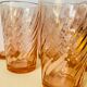Lot of 6 vintage glasses Rosaline Arcoroc 80s
