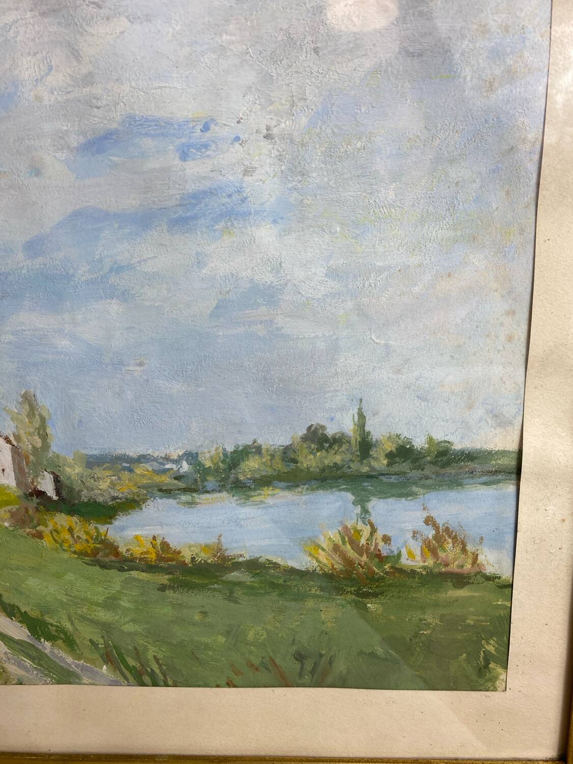 Painting, landscape, gouache by Jeanne Philippar-Quinet