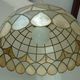 Ceiling light suspension in mother-of-pearl and wood Ø 40 cm