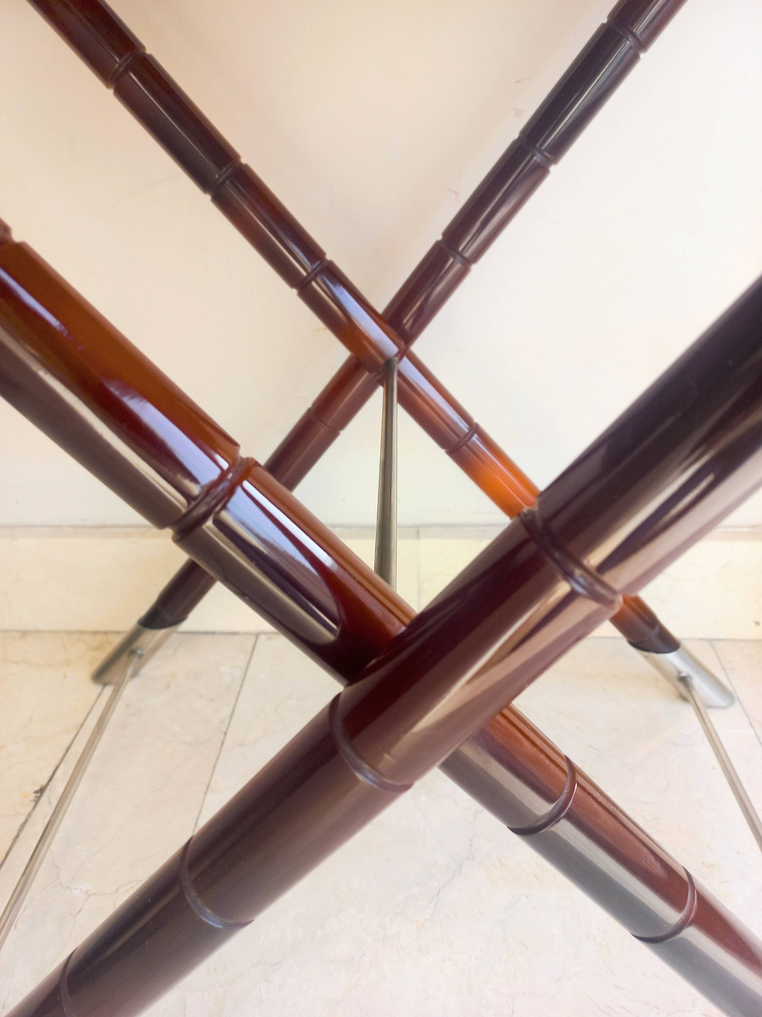 Faux tortoise shell serving tray