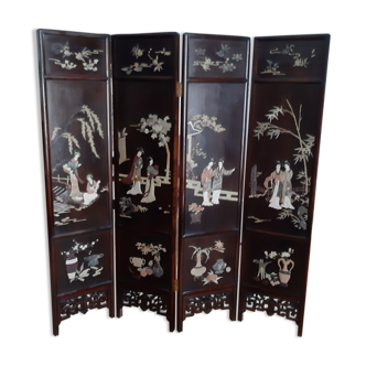 Paravent laqué motifs chinois