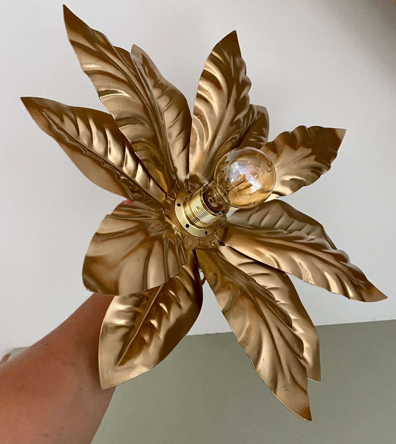 Vintage golden wall light
