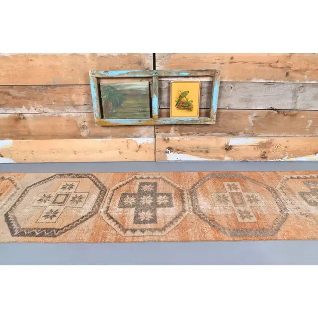 1970s Turkish Handmade Wool Rug 77x332