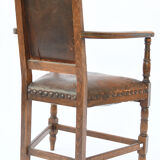 Oak caquetoire chair