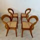 Set of 4 bentwood chairs Baumann design gondola cannage model 60s vintage
