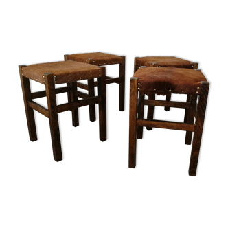 Set of 4 farm stools