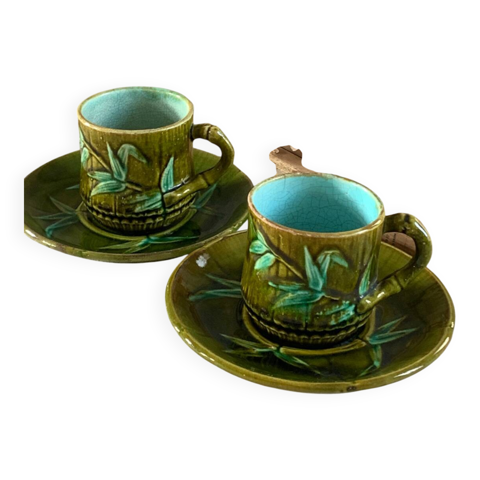 2 bamboo-decorated slushie cups