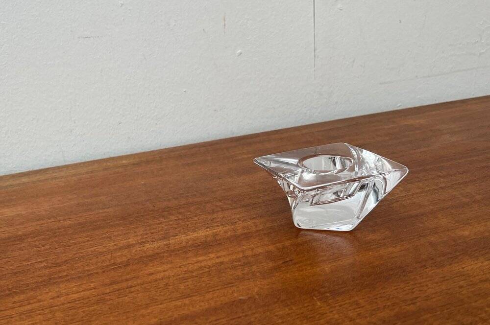 Crystal candlestick from the Tornado vintage series by Jan Johanssen for Orrefors, Sweden.