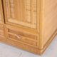 Wardrobe in rattan and raffia