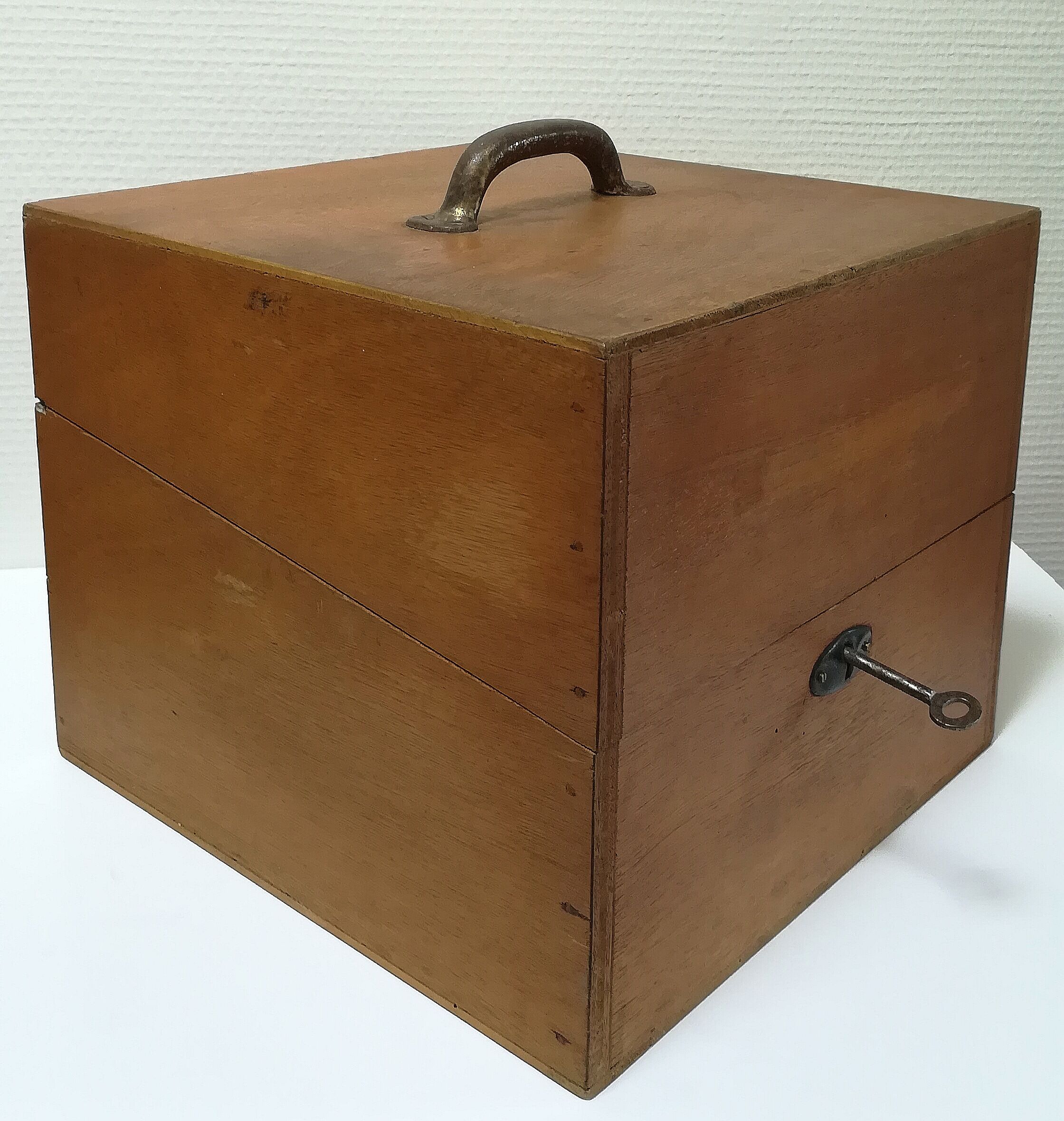 Vintage wooden filing box